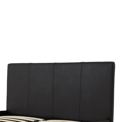 Prado 4FT6 Bed - Brown Faux Leather